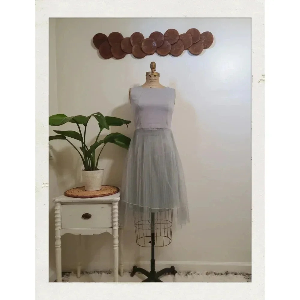 ✨BOGO FREE✨ Distressed Light Grey Dust Blue Costume Ballerina Fairy Dress